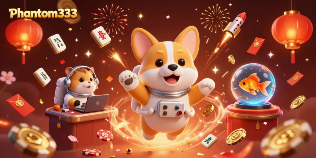 Experience thrilling gameplay with Phantom333 in an imaginative space station casino scene