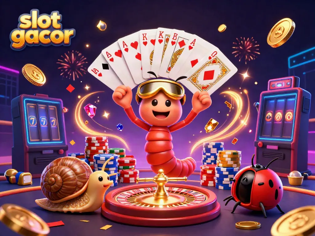 Experience the thrill of slot gacor with engaging characters, vibrant casino elements, and dynamic action.