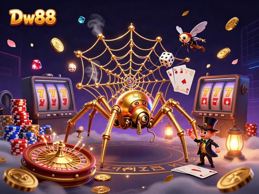 Experience thrilling action at Dw88 with a captivating steampunk-themed casino scene, showcasing rich gaming elements.