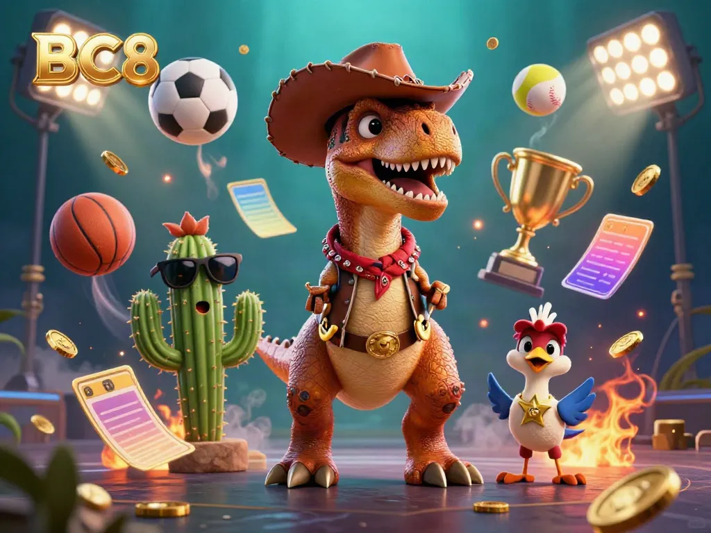 Play exciting games at BC8 while enjoying engaging character interactions.