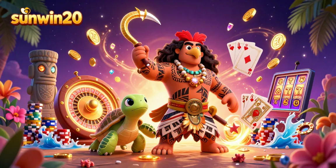 Win big with sunwin20 in immersive casino adventure featuring Polynesian characters.